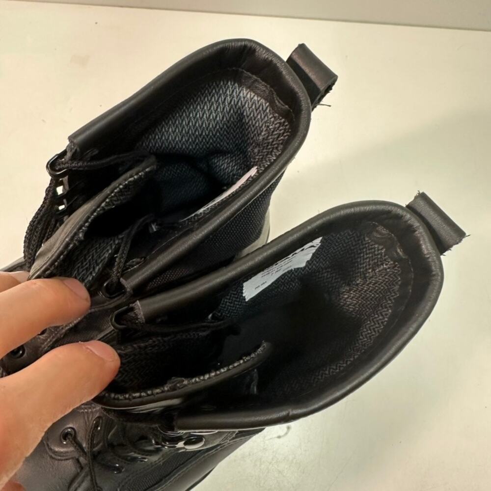 VERY GOOD Altama Wrath 8" Steel Toe Boots Triple Black Leather 7 - Picture 8 of 15